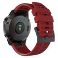 Garmin Fenix 7X/6X GPS/6X Pro Miękki Silikonowy Pasek - Czerwień