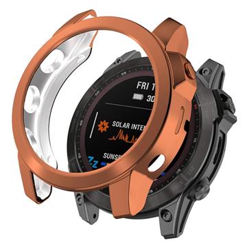 Garmin Fenix 7X/7X Solar Galwanizowane Etui z TPU - Różowe Złoto