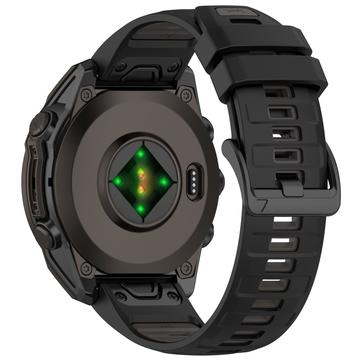 Miękki Silikonowy Pasek do Garmin Fenix 8 - 51mm - Czarny Szary
