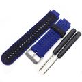 Garmin Forerunner 235/630/735 Dwukolorowy Silikonowy Pasek - Ciemnoniebieski