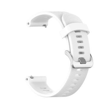 Miękki Silikonowy Pasek do Garmin Forerunner 245/645 - Biel