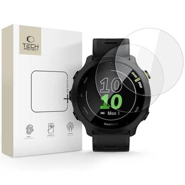 Hartowane szkło ochronne na ekran Garmin Forerunner 55 Tech-Protect Glass Fit+ - 2 szt. - Przezroczysty