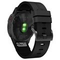 Pasek ze Skóry Naturalnej do Zegarka Garmin Fenix 6/5/5 Plus - Czarny