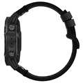 Pasek ze Skóry Naturalnej do Zegarka Garmin Fenix 6/5/5 Plus - Czarny