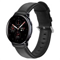 Pasek ze skóry naturalnej do zegarka Samsung Galaxy Watch Active2 - 44 mm - Czarny