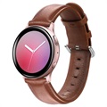 Pasek ze skóry naturalnej do zegarka Samsung Galaxy Watch Active2 - 44 mm - Brązowy
