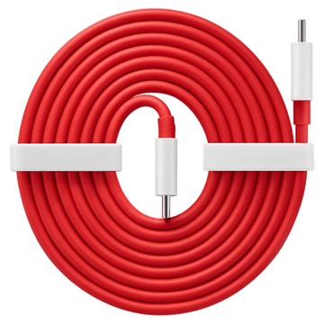 OnePlus Kabel USB Type-C Warp Charge 5481100048 - 1.5m - Czerwien / Biel