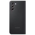 Etui LED View Cover EF-NG991PBEGEE do Samsung Galaxy S21 5G (Opakowanie zbiorcze - Stan zadowalający) - Czerń