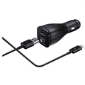 Szybka Podwójna Ładowarka Samochodowa USB Type-C Samsung EP-LN920CBE – Czarna