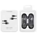 Kabel USB-A / USB-C Samsung EP-DG930MBEGWW - 2 Szt. - Czarny