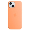iPhone 15 Apple Silikonowe Etui z MagSafe MT0W3ZM/A - Pomarańczowy Sorbet