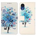 Samsung Galaxy A03 Core Etui-Portfel Glam Series - Drzewo Kwitnące / Błękit