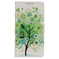 Samsung Galaxy S20 FE Etui-Portfel Glam Series - Kwitnące Drzewo / Zieleń