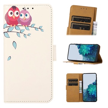 Etui-Portfel z Serii Glam Samsung Galaxy A73 5G - Sowy
