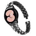 Samsung Galaxy Watch4/Watch4 Classic Glam Pasek ze Stali Nierdzewnej - Czerń