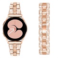 Samsung Galaxy Watch4/Watch4 Classic Glam Pasek ze Stali Nierdzewnej - Różowe Złoto