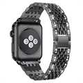 Apple Watch Series 7/SE/6/5/4/3/2/1 Pasek Glam - 45mm/44mm/42mm - Czerń