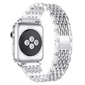 Apple Watch Series SE/6/5/4/3/2/1 Pasek Glam - 44mm, 42mm - Srebrny