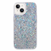 iPhone 15 Plus Etui z TPU Glitter Flakes