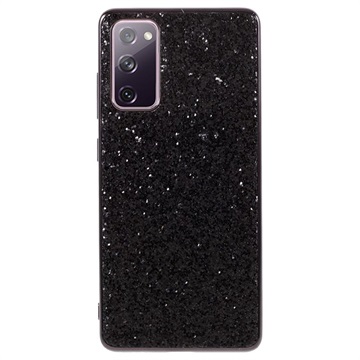 Hybrydowe Etui z Serii Glitter do Samsung Galaxy S20 FE - Czerń