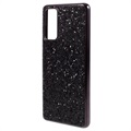 Hybrydowe Etui z Serii Glitter do Samsung Galaxy S20 FE - Czerń