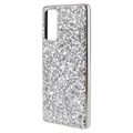 Hybrydowe Etui z Serii Glitter do Samsung Galaxy S20 FE - Srebrny