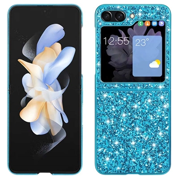 Hybrydowe Etui z Serii Glitter do Samsung Galaxy Z Flip5 - Błękit