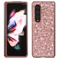 Hybrydowe Etui z Serii Glitter do Samsung Galaxy Z Fold3 5G - Różowe Złoto