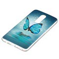 Świecące w Ciemności Etui z TPU do OnePlus 6 - Niebieski Motyl