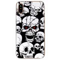 iPhone X / iPhone XS Glow in the Dark Silicone Case - Skulls