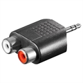 Adapter Audio Goobay 3.5mm / 2xRCA - Czarny