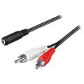 Kabel Audio Goobay 3.5mm Żeńskie / 2x RCA Męskie - 1.4m