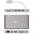 Adapter Multiport USB-C Goobay All-in-1 - HDMI, MiniDP, 3 x USB 3.0