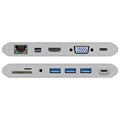 Adapter Multiport USB-C Goobay All-in-1 - HDMI, MiniDP, 3 x USB 3.0
