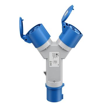 Goobay Adapter CEE - wtyczka CEE do 2x złącza CEE - 16A, 3680W