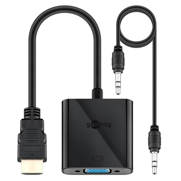 Goobay Adapter HDMI / VGA z Kablem AUX 3.5mm - Czerń