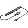 Goobay - Spiralny Kabel MicroUSB - 1m