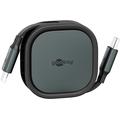 Zwijany kabel USB-C Goobay - 1m, 15W - czarny