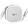 Zwijany kabel USB-C Goobay - 1m, 15W - biały