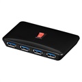 Goobay SuperSpeed 4-Portowy Hub USB 3.0 - 5Gbit/s - Czarny