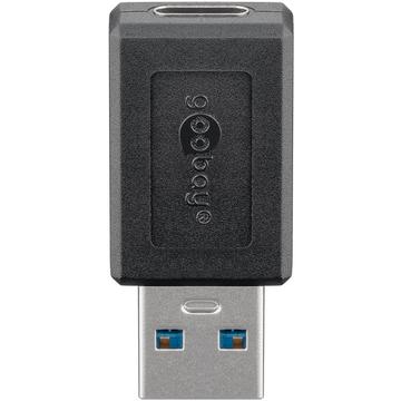 Goobay Adapter USB-C - USB-C żeński/USB-A męski - czarny