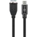 Kabel Goobay USB-C - USB-C/Micro USB 3.0 - 0,6 m - czarny
