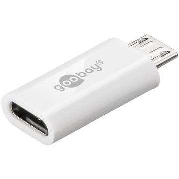 Goobay Adapter USB-C żeński na Micro USB męski - biały