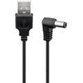 Goobay Kabel USB z wtyczką zasilania 5.5x2.1mm - 1.5m - Czarny