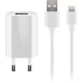 Ładowarka Goobay USB z kablem Lightning - certyfikat MFi - biała