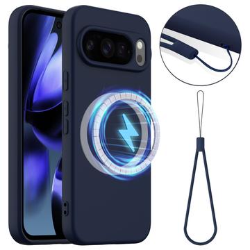 Google Pixel 10 Pro Etui z Płynnego Silikonu - kompatybilne z MagSafe - Ciemnoniebieski