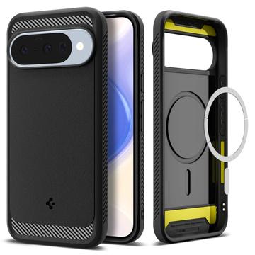 Google Pixel 10/10 Pro Etui Spigen Rugged Armor Mag z TPU - Czerń