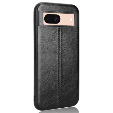 Google Pixel 8a Powlekane Hybrydowe Etui - Czarny