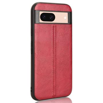 Google Pixel 8a Powlekane Hybrydowe Etui - Czerwień