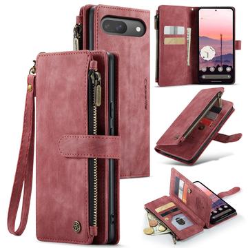 Google Pixel 9/9 Pro Wielofunkcyjne Etui-Portfel Caseme C30 - Czerwień